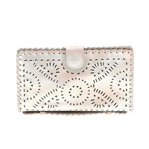 Cleobella Silver Metallic Mexicana Clutch Wallet